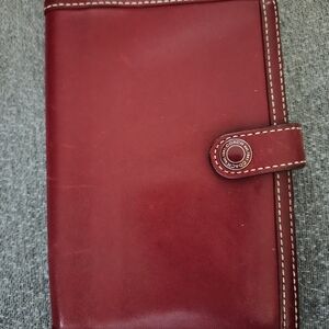 Coach Red Leather Planner/Agenda